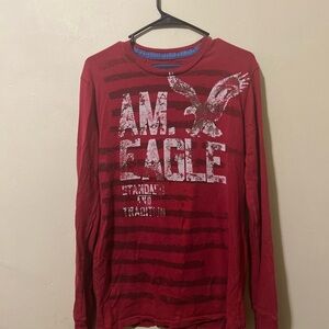 American Eagle Red Long Sleeve Shirt | Good Quality | S/M | Used